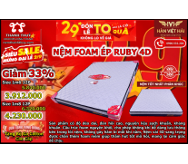 Nệm Foam Ép Ruby Vải Xốp Gấm 4D