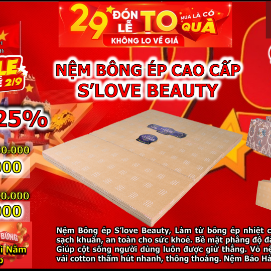 Nệm Bông Ép S'Love Beauty
